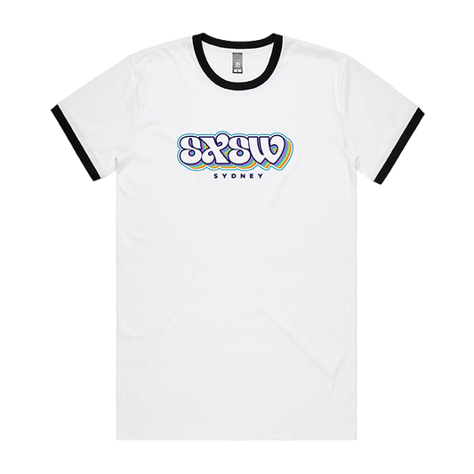 SXSW Sydney / Ringer Tee (White/Black)